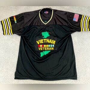 Vintage 60s Embroidered Vietnam Veteran Football Jersey Men’s Size XL